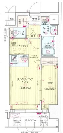 新栄町駅 徒歩3分 9階の物件間取画像